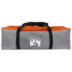 Familienzelt Grau und Orange 380 x 260 x 190 cm Polyester