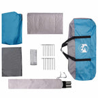 Familienzelt Blau 420 x 305 x 200 cm Polyester und Stahl
