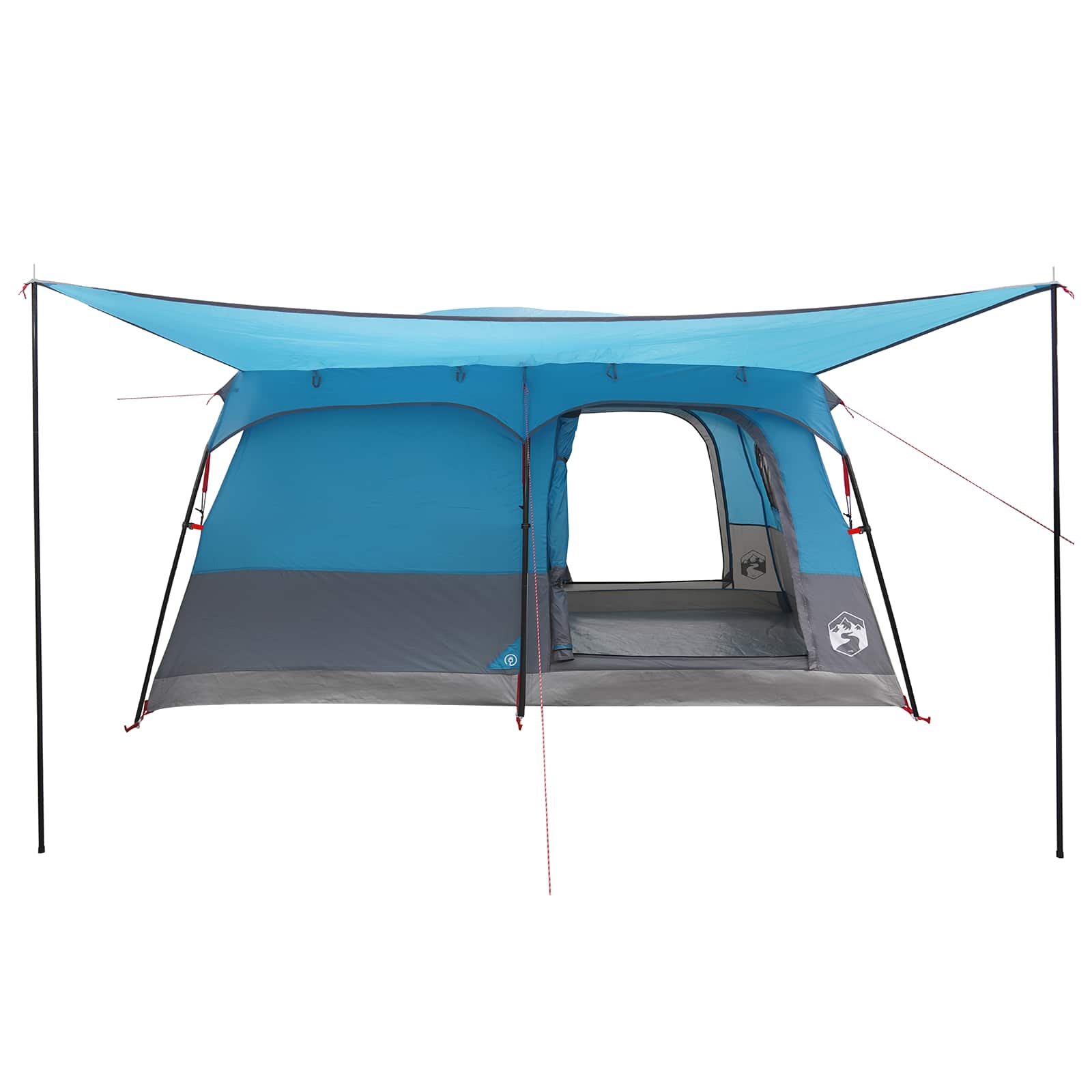 Familienzelt Blau 500 x 400 x 230 cm Polyester und Stahl