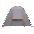 Hütten-Zelt Grau und Orange 210 x 210 x 138 cm Polyester