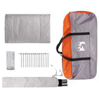 Hütten-Zelt Grau und Orange 300 x 210 x 156 cm Polyester