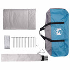 Hütten-Zelt mit Dach Blau 400 x 210 x 180 cm Polyester