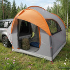 Autozelt Grau und Orange 239 x 210 x 210 cm Polyester und Stahl