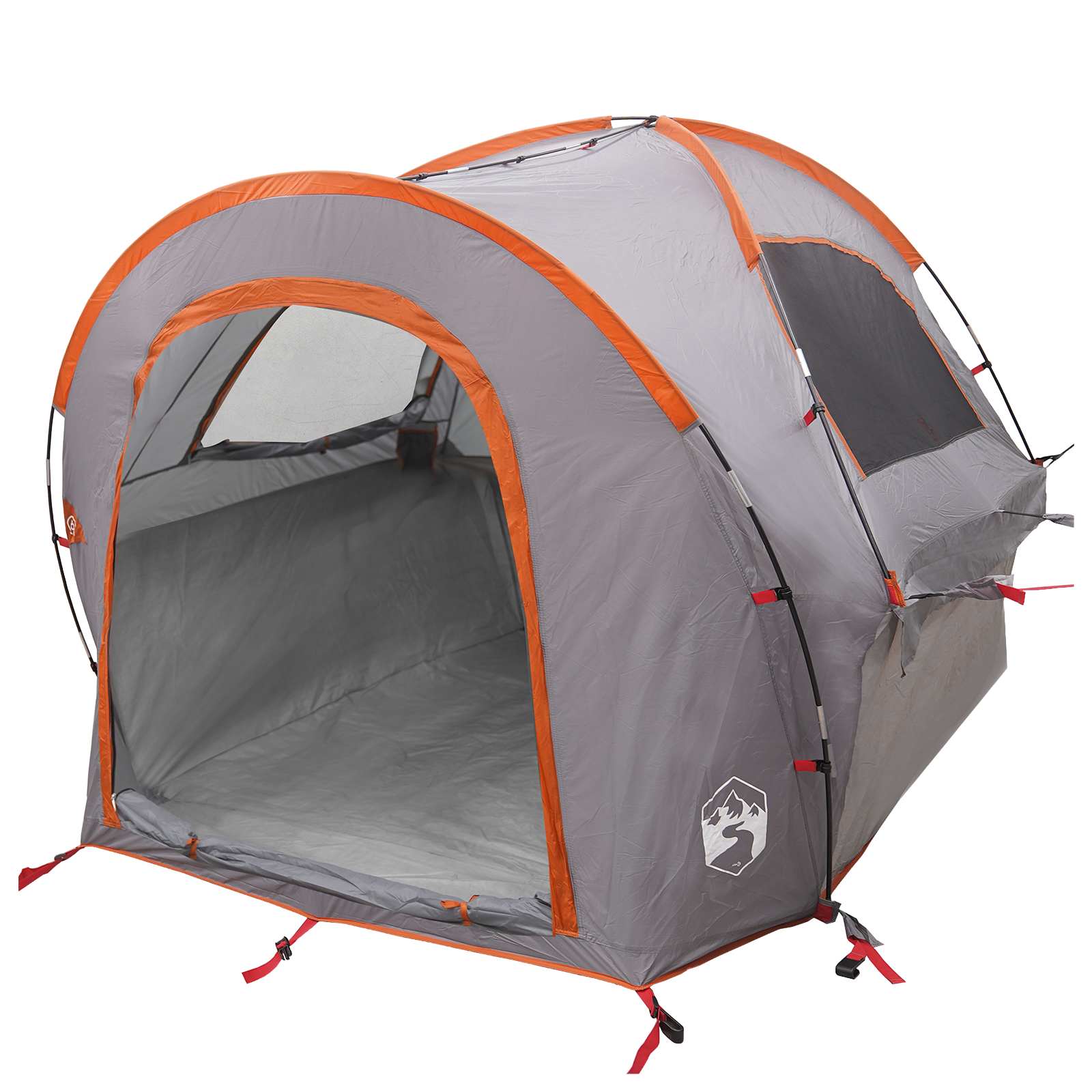 Autozelt Grau und Orange 200 x 170 x 170 cm Polyester und Stahl