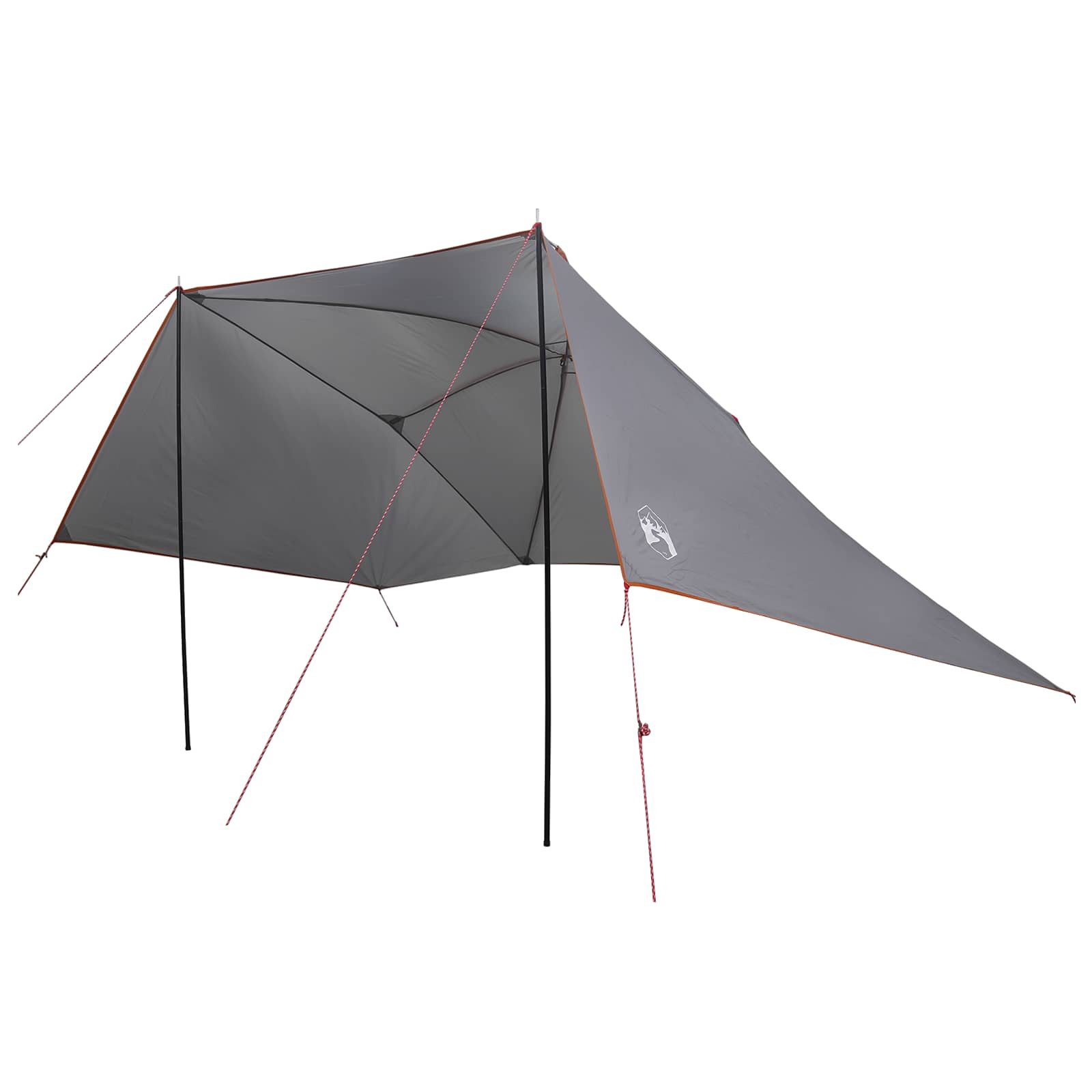 Autozelt Grau und Orange 308 x 215 x 220 cm Polyester und Stahl