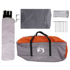 Fahrzeugmarkise mit Dach Grau und Orange 518 x 580 x 215 cm