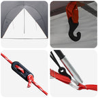 Heck-Awnings wasserfest Grau und Orange 405 x 280 x 220 cm