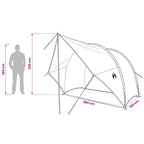 Heck-Awnings wasserfest Grau und Orange 405 x 280 x 220 cm