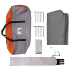 Camping Tarp Wasserfest Grau und Orange 550 x 400 x 230 cm