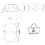 Camping Tarp Wasserfest Grau und Orange 550 x 400 x 230 cm