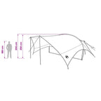 Camping Tarp Wasserfest Olivegrün 695 x 580 x 200 cm