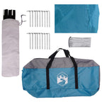 Familienzelt Blau 450 x 400 x 265 cm Polyester und Stahl