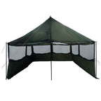Familienzelt Armeegrün 450 x 400 x 265 cm Polyester und Stahl