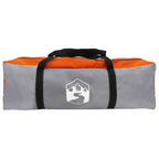 Party-Zelt mit Dach Grau und Orange 500 x 500 x 350 cm