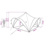 Party-Zelt mit Dach Grün 400 x 400 x 320 cm Polyester und Stahl