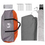 Party-Zelt mit Dach Grau und Orange 400 x 400 x 320 cm