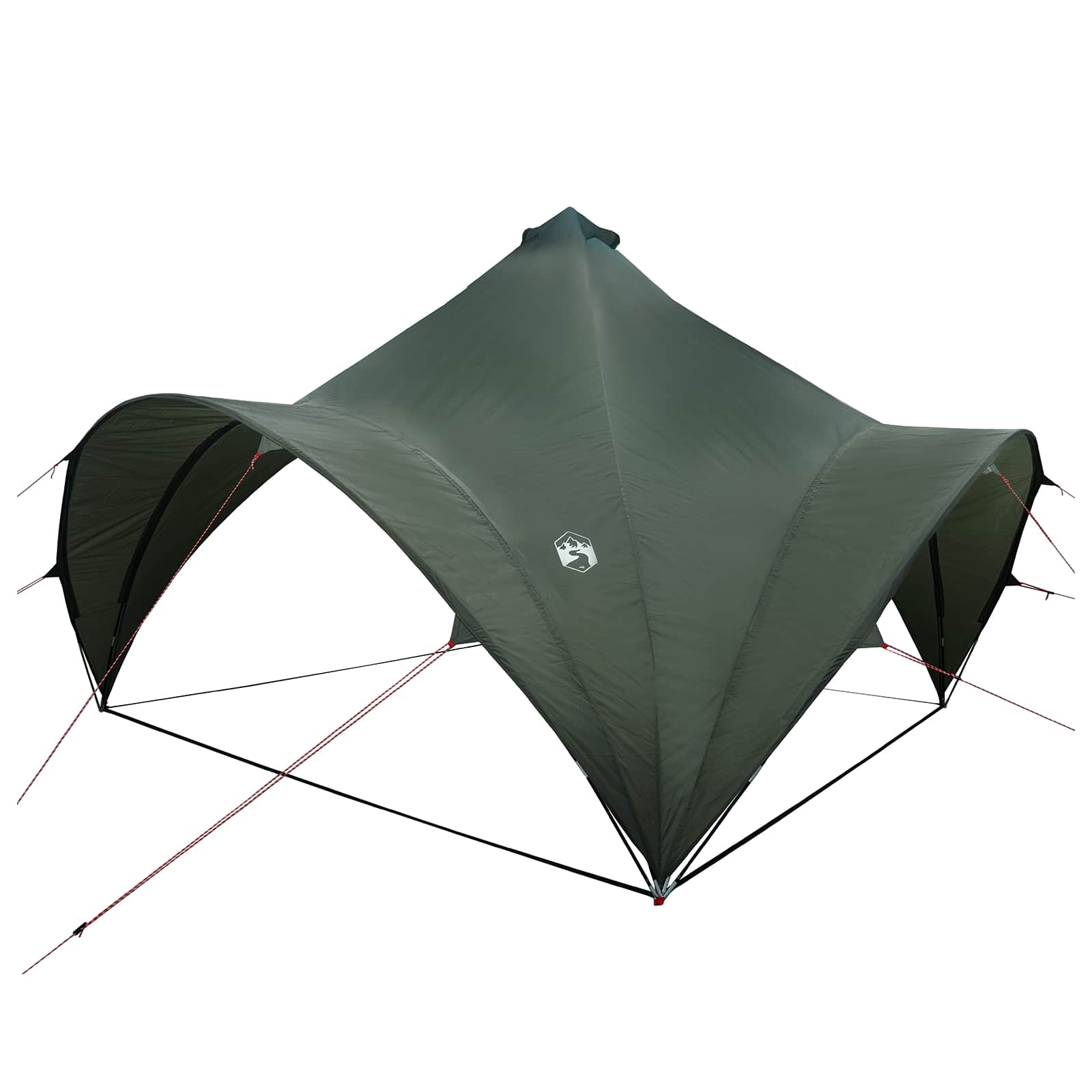 Party-Zelt Armeegrün 400 x 400 x 320 cm Polyester und Stahl