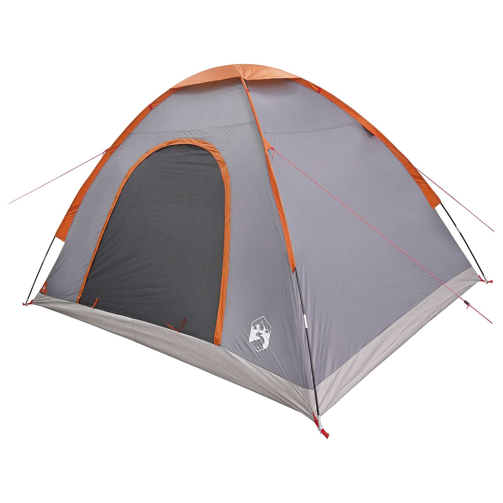 Campingzelt mit Dach Grau und Orange 275 x 215 x 125 cm