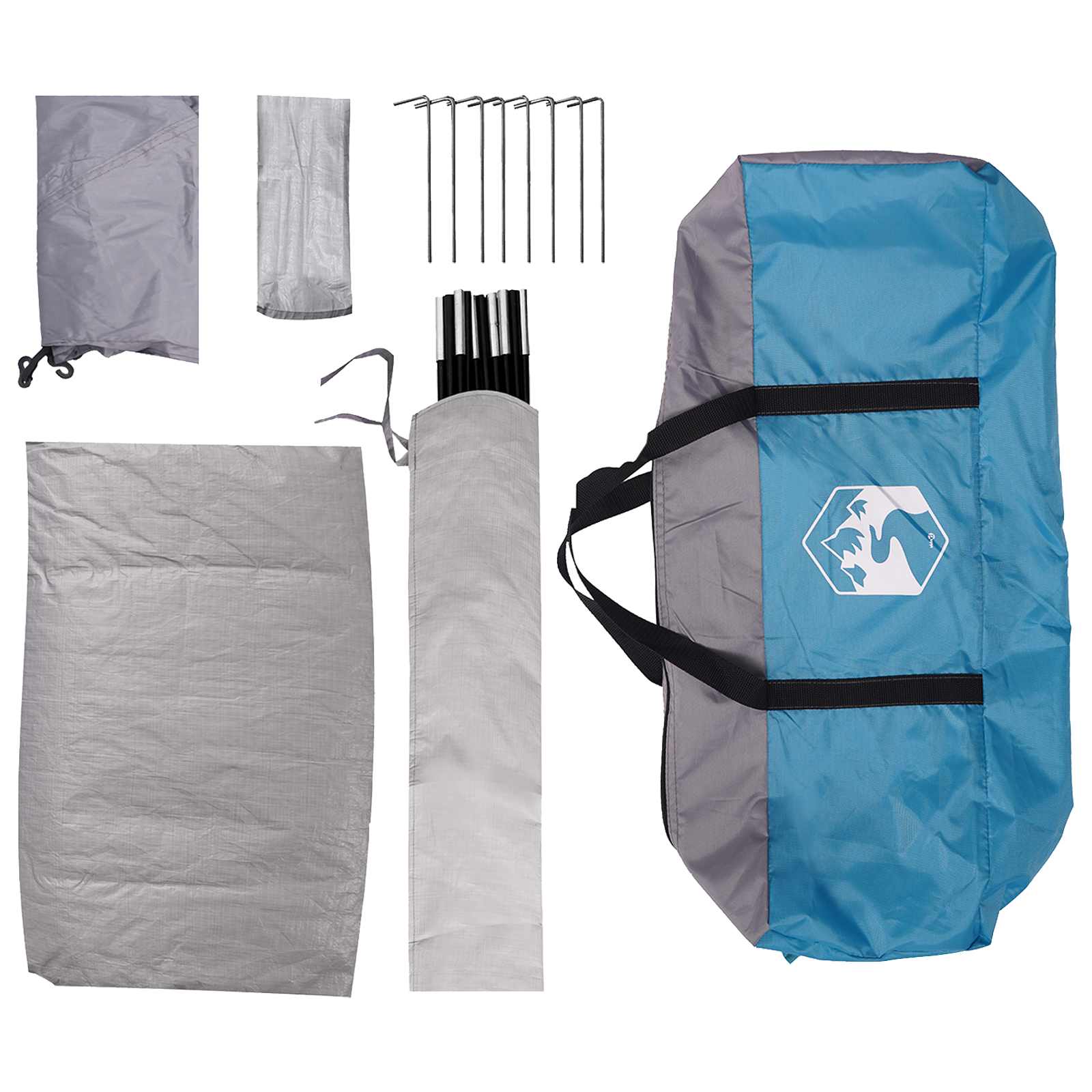 Campingzelt mit Dach mit Luftentlüftung Blau 335 x 275 x 180 cm