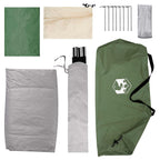 Campingzelt mit Dach Grün 2-Personen Polyester und Stahl