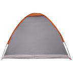 Campingzelt Grau und Orange 2-Personen Polyester und Stahl