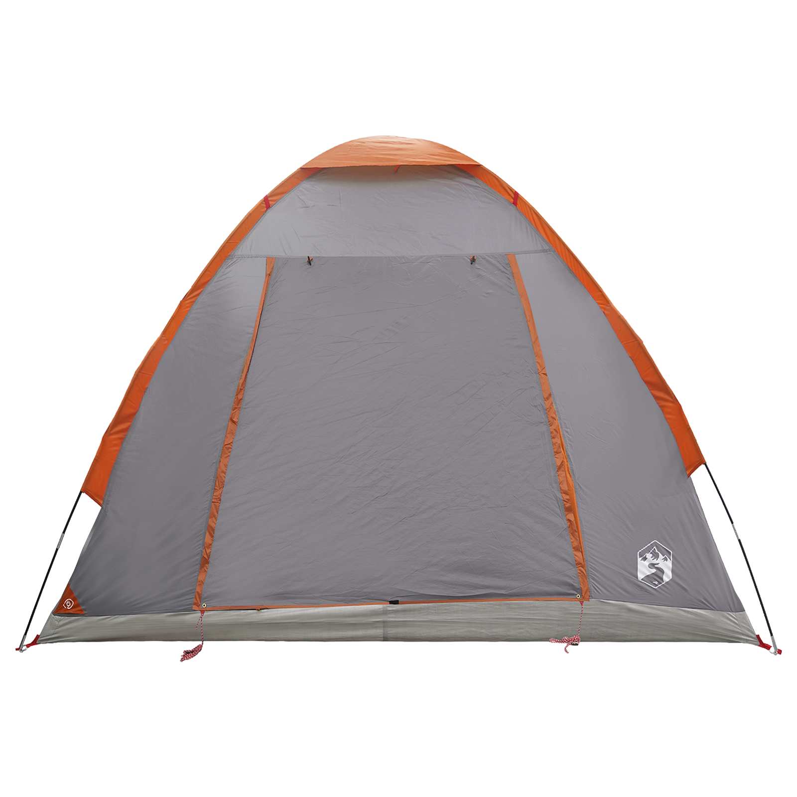 Campingzelt Grau und Orange 2-Personen Polyester und Stahl