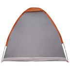 Campingzelt Grau und Orange 2-Personen Polyester und Stahl