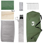 Campingzelt mit Dach Grün 4-Personen Polyester und Stahl