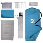 Campingzelt mit Dach Blau 4-Personen Polyester und Stahl