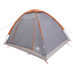 Campingzelt Grau und Orange 4-Personen Polyester und Stahl