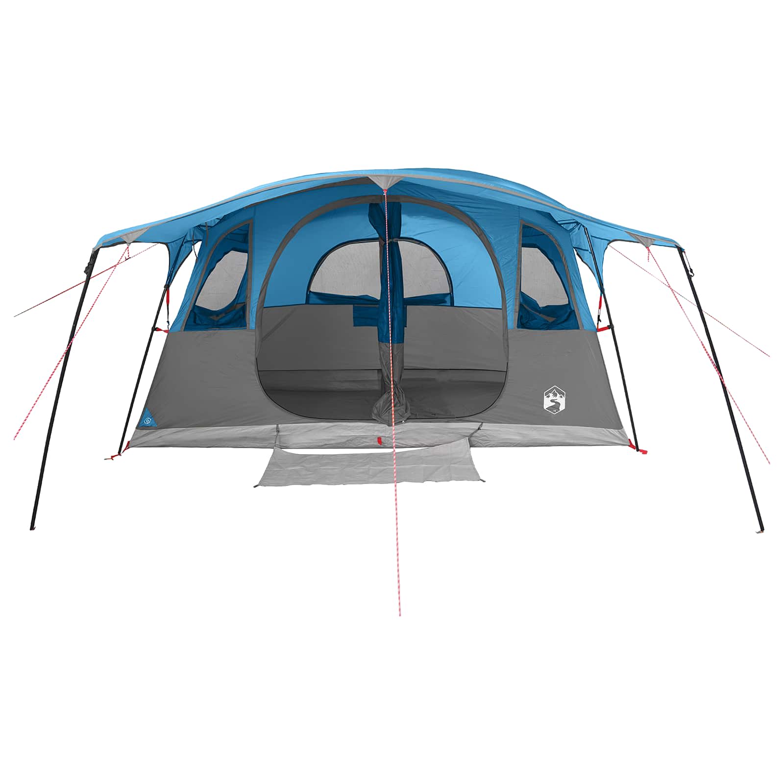 Tunnelzelt mit Dach Blau 366 x 244 x 198 cm Polyester und Stahl