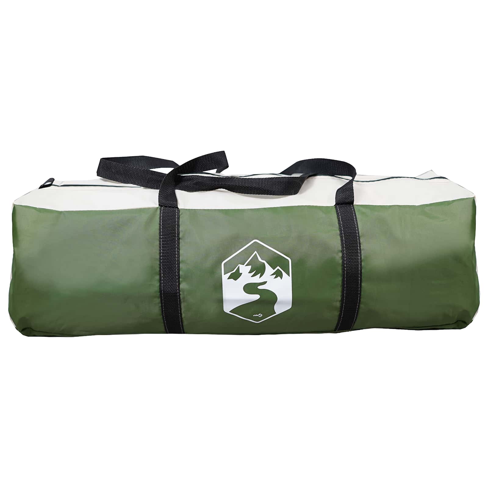 Tunnelzelt mit Dach Grün 427 x 305 x 205 cm Polyester und Stahl