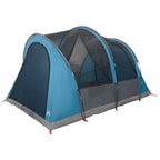 Tunnelzelt mit Dach Blau 370 x 275 x 210 cm Polyester und Stahl
