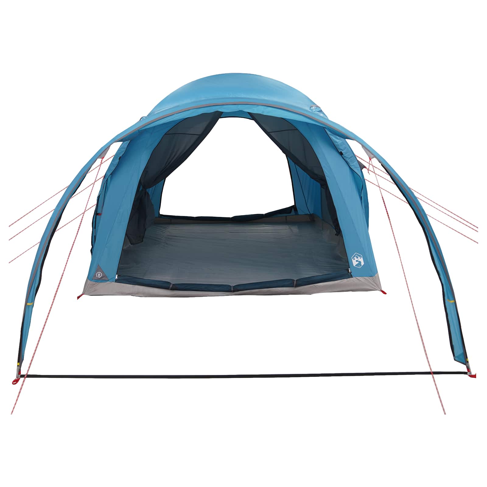 Tunnelzelt mit Dach Blau 370 x 275 x 210 cm Polyester und Stahl