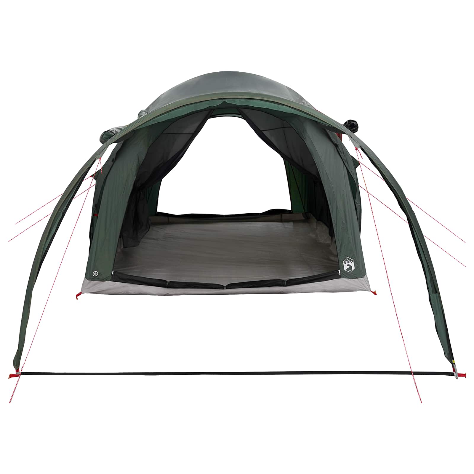 Tunnelzelt Olivegrün 370 x 275 x 210 cm Polyester und Stahl