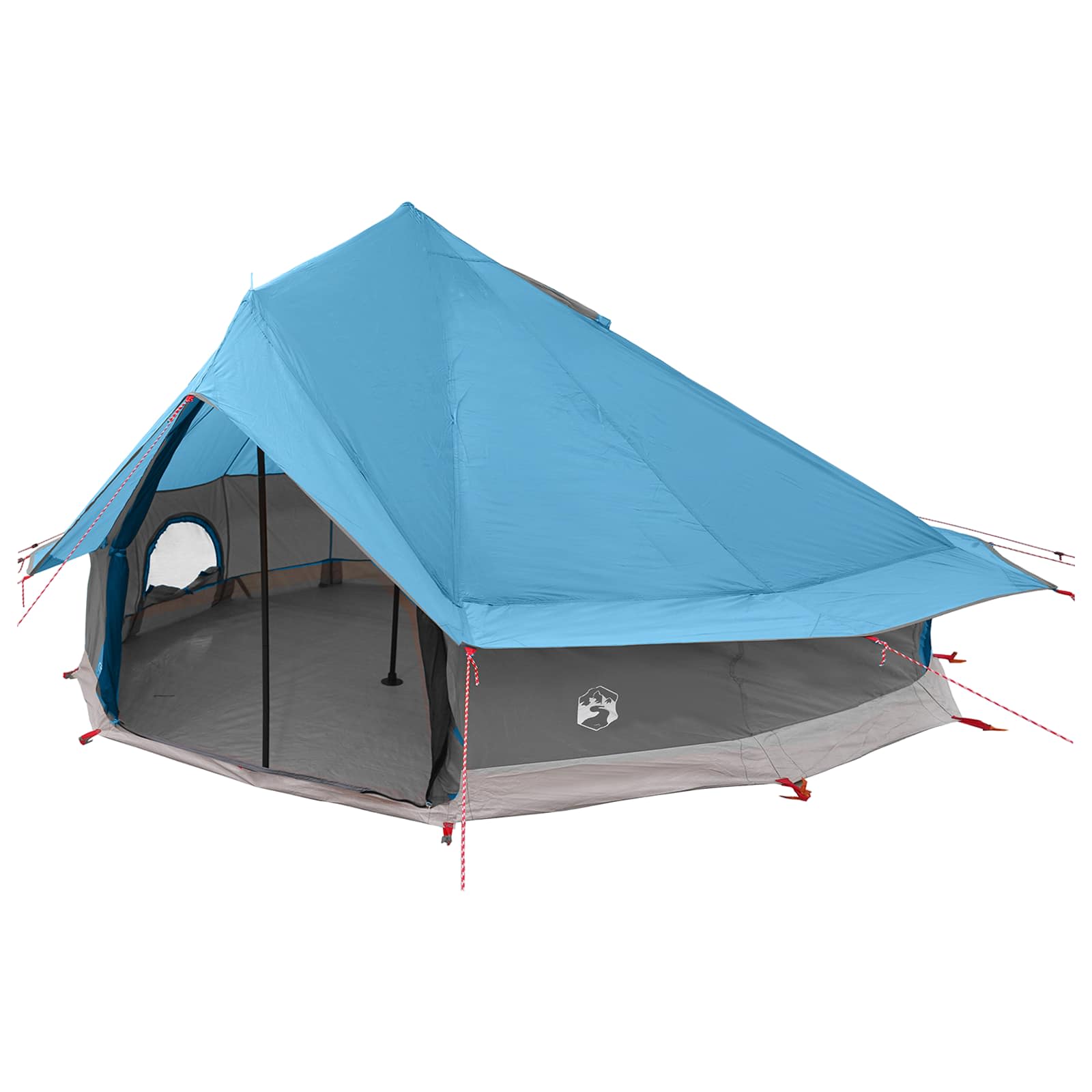 Tipi Zelt mit Dach Blau 700 x 700 x 395 cm Polyester und Stahl