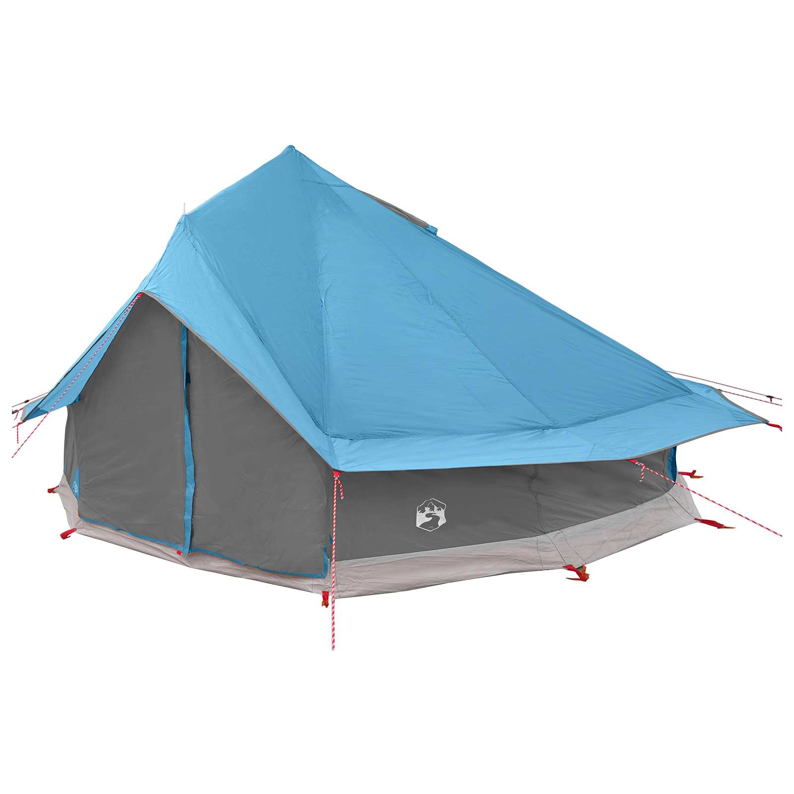 Tipi Zelt mit Dach Blau 700 x 700 x 395 cm Polyester und Stahl