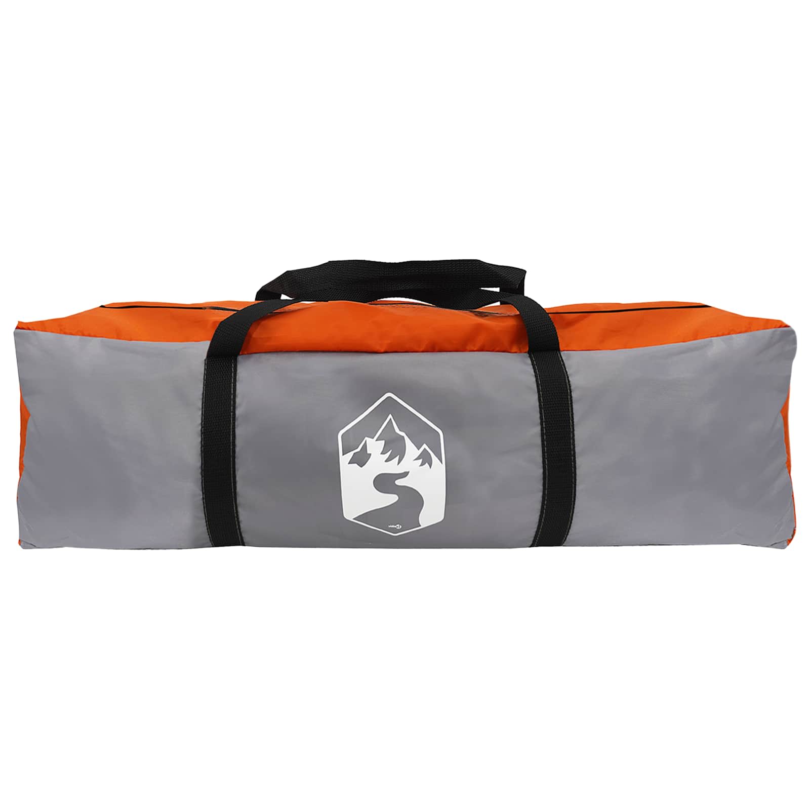 Tipi Zelt mit Dach Grau und Orange 800 x 800 x 430 cm