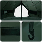 Tipi Zelt Olivegrün 800 x 800 x 430 cm Polyester und Stahl