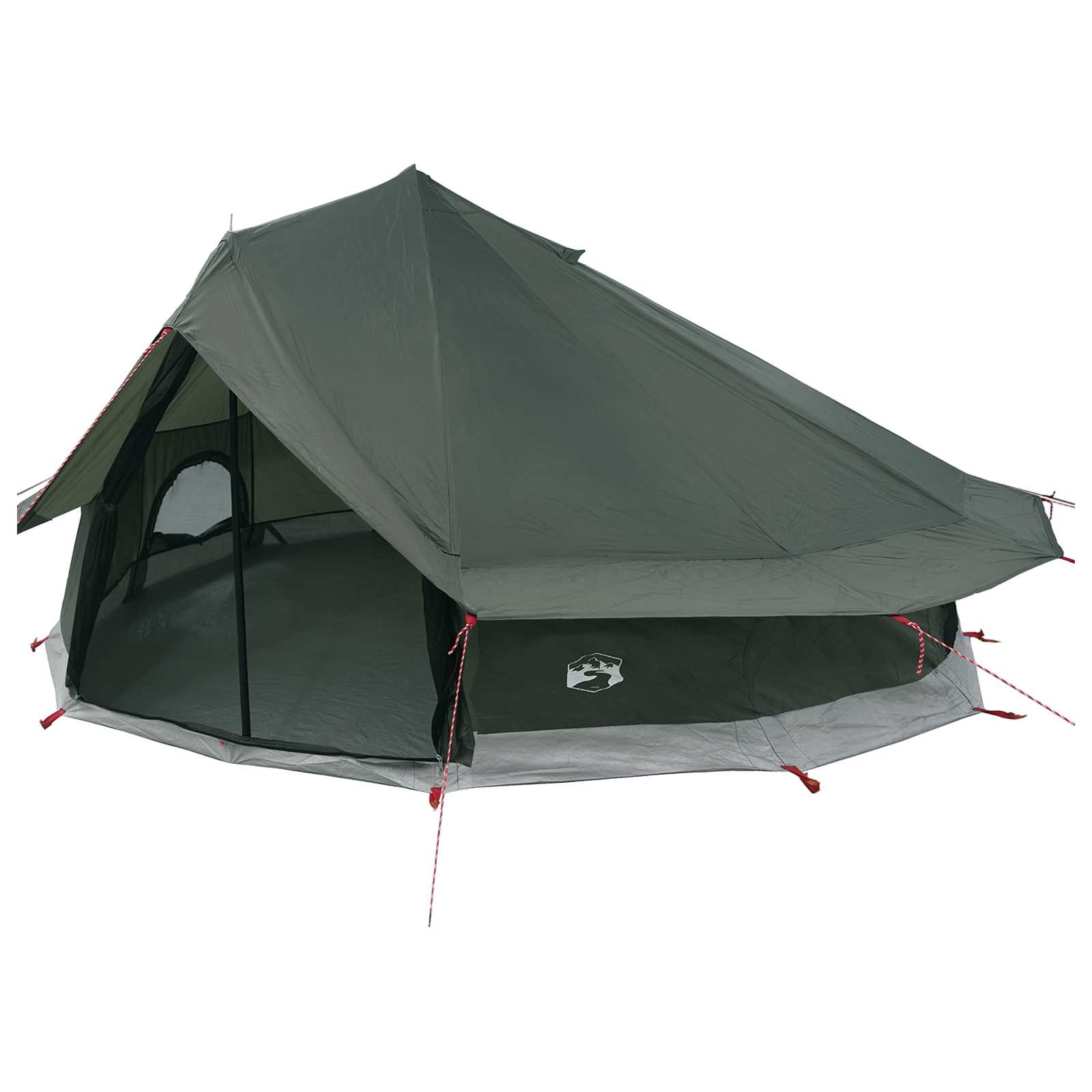 Tipi Zelt Olivegrün 800 x 800 x 430 cm Polyester und Stahl
