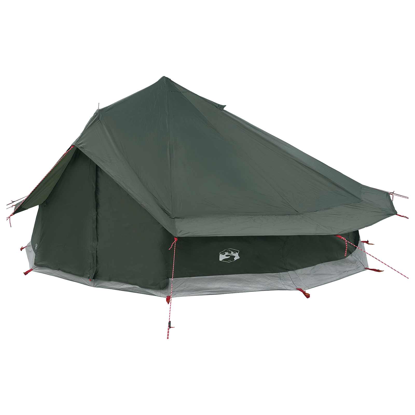 Tipi Zelt Olivegrün 800 x 800 x 430 cm Polyester und Stahl