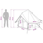 Tipi Zelt mit Dach Grün 250 x 250 cm Polyester und Stahl