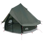 Tipi Zelt mit Dach Olivegrün 250 x 250 cm Polyester und Stahl