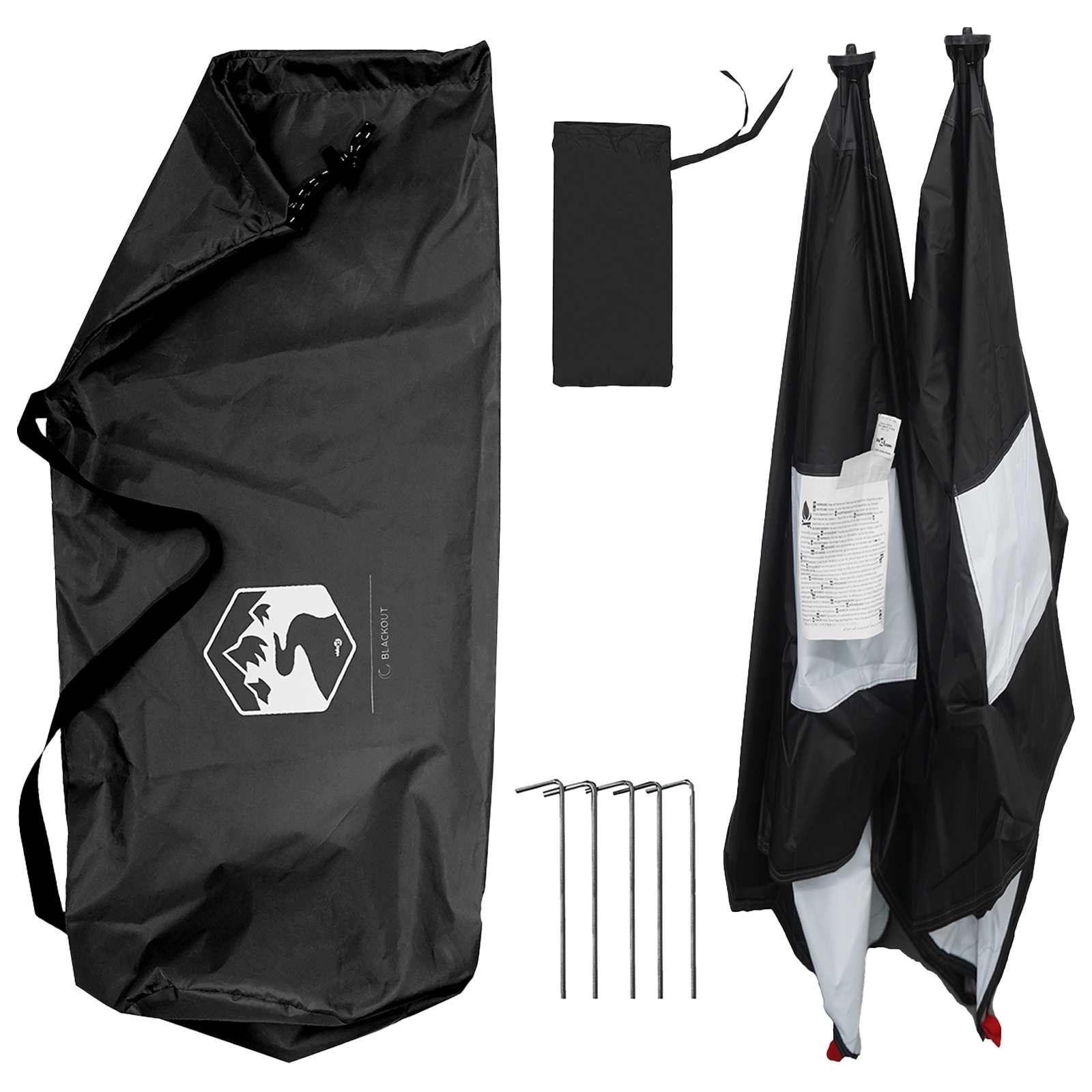 Huntingzelt mit Dach Weiß Blackout 145 x 145 x 150 cm