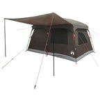 Familienzelt mit Dach Braun Grau 320 x 210 x 180 cm Polyester