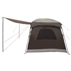 Familienzelt mit Dach Braun Grau 320 x 210 x 180 cm Polyester