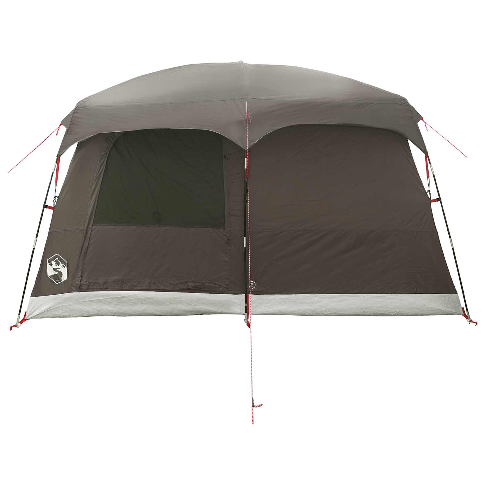 Familienzelt mit Dach Braun Grau 380 x 260 x 190 cm Polyester