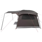 Tunnelzelt Braun Grau 366 x 244 x 198 cm Polyester und Stahl