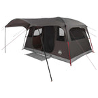 Tunnelzelt Braun Grau 427 x 305 x 205 cm Polyester und Stahl