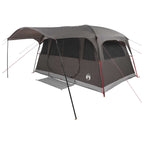 Tunnelzelt Braun Grau 427 x 305 x 205 cm Polyester und Stahl